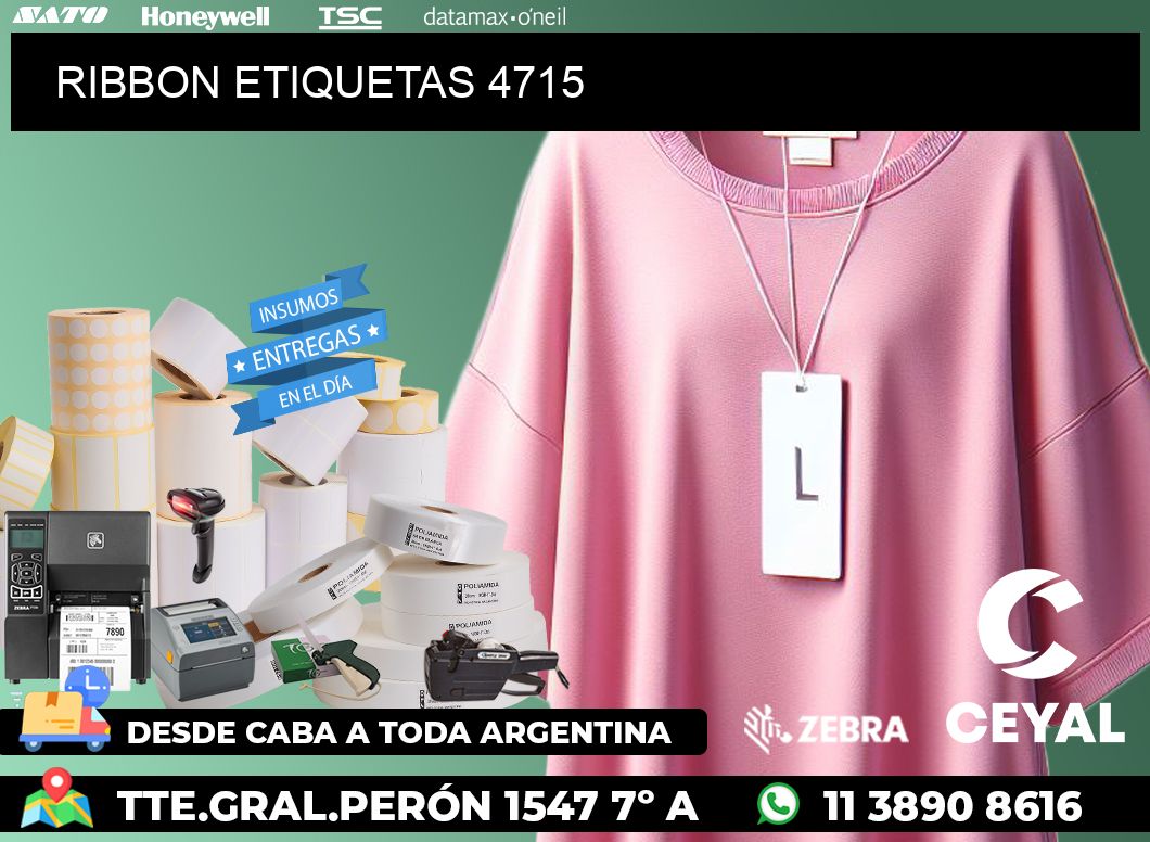 RIBBON ETIQUETAS 4715