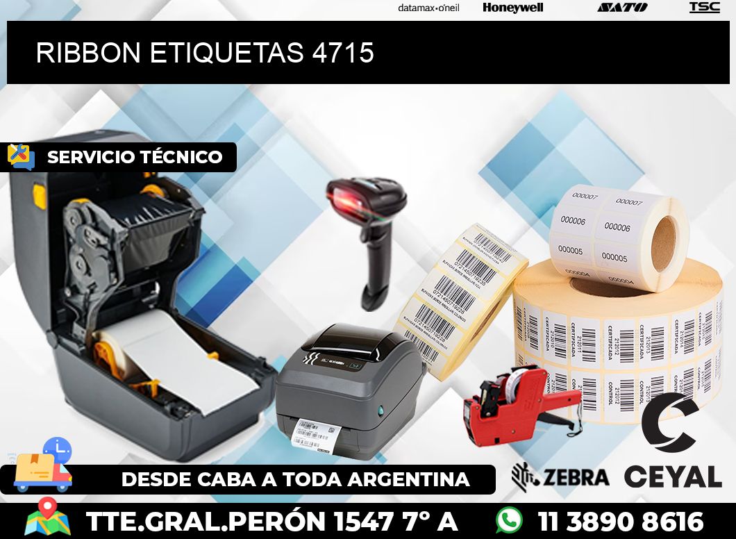 RIBBON ETIQUETAS 4715