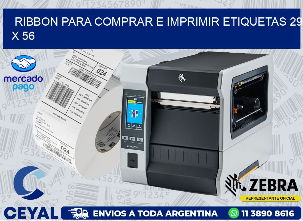 RIBBON PARA COMPRAR E IMPRIMIR ETIQUETAS 29 x 56