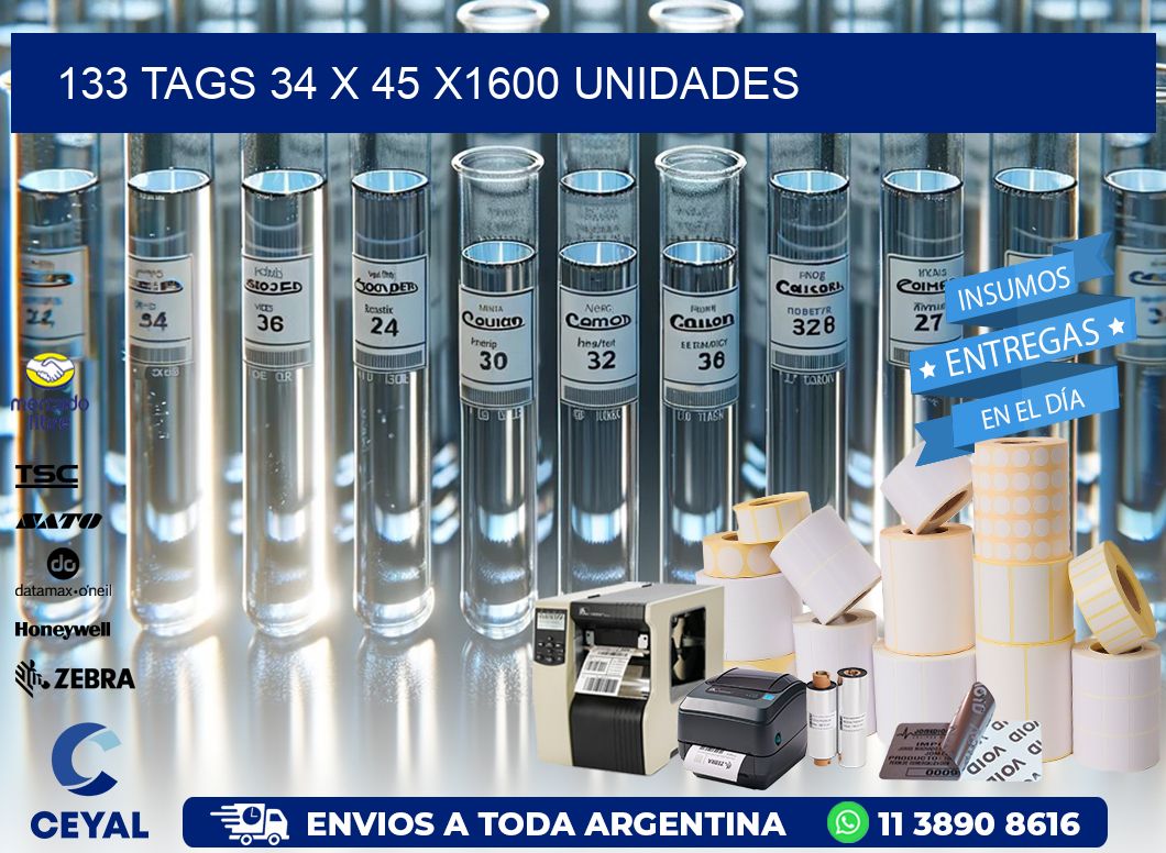 133 TAGS 34 x 45 X1600 UNIDADES