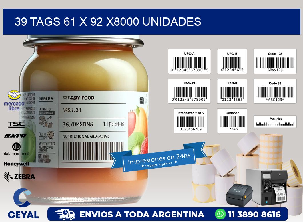 39 TAGS 61 x 92 X8000 UNIDADES