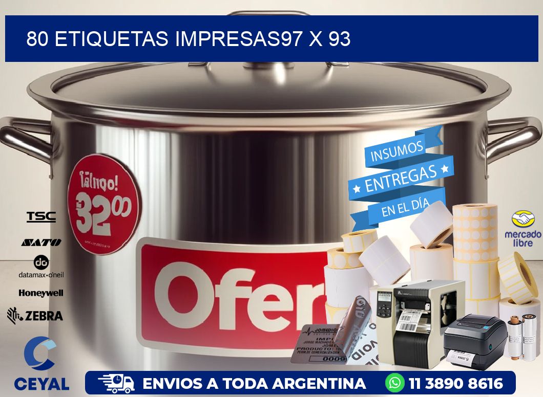 80 ETIQUETAS IMPRESAS97 x 93