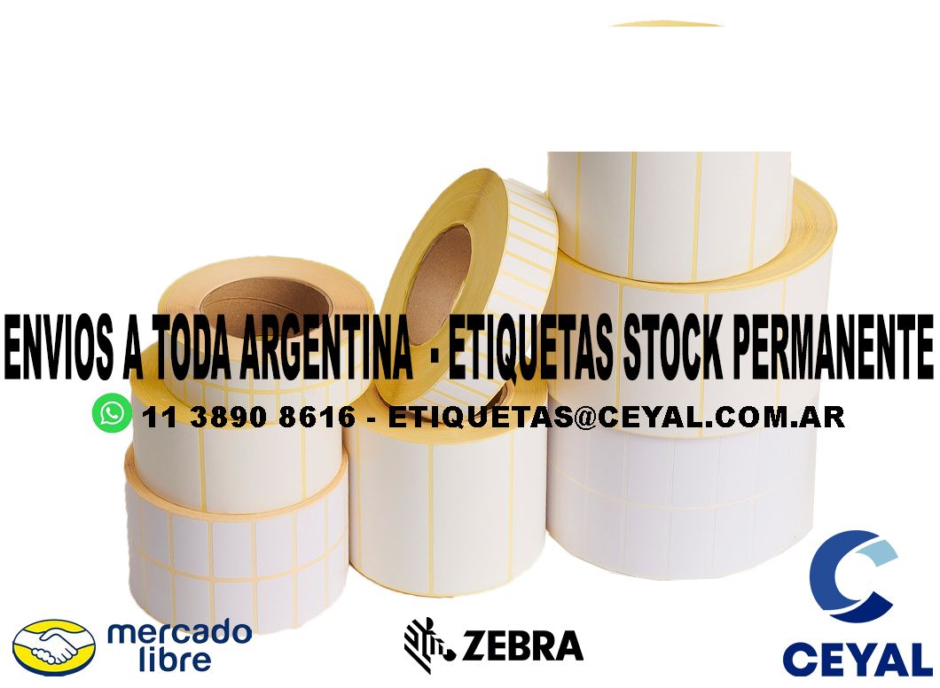 86 ETIQUETAS DE PAPEL TERMICO 57 x 45 X5500 UNIDADES