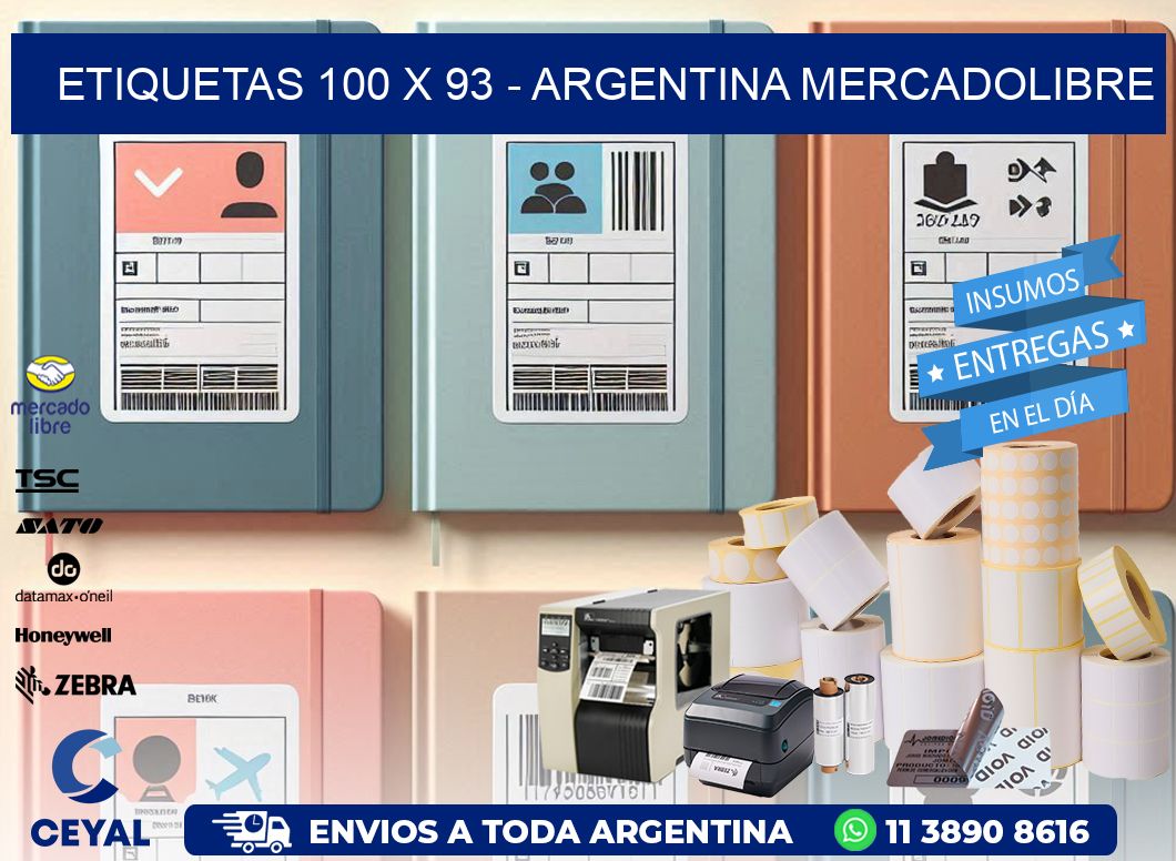 ETIQUETAS 100 x 93 - ARGENTINA MERCADOLIBRE