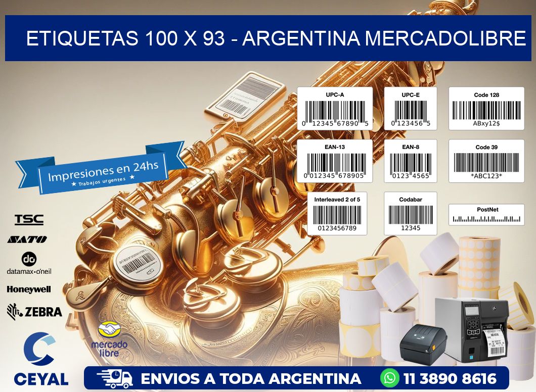 ETIQUETAS 100 x 93 - ARGENTINA MERCADOLIBRE