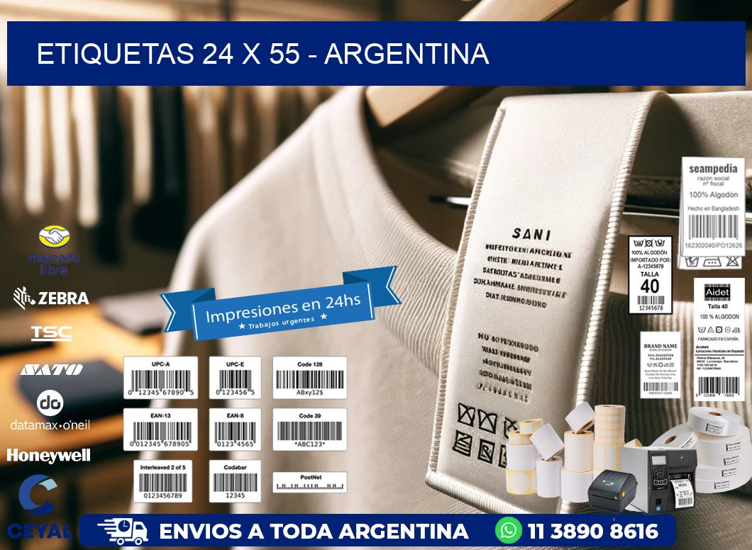 ETIQUETAS 24 x 55 - ARGENTINA
