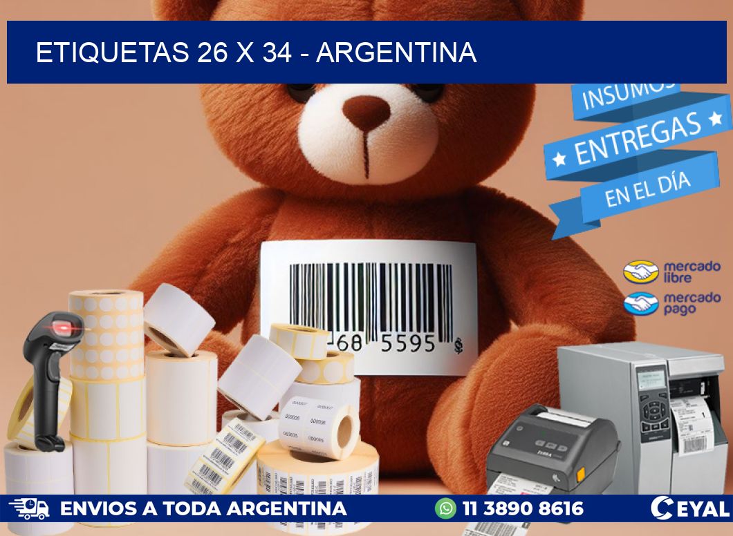 ETIQUETAS 26 x 34 - ARGENTINA