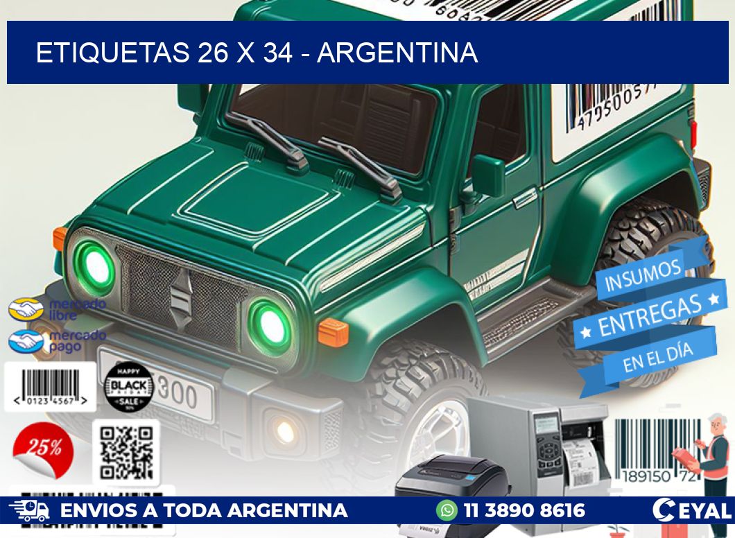ETIQUETAS 26 x 34 - ARGENTINA