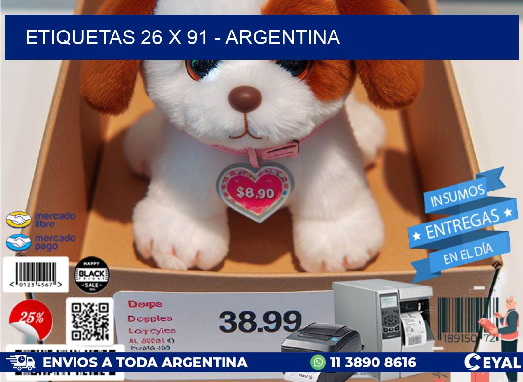 ETIQUETAS 26 x 91 - ARGENTINA
