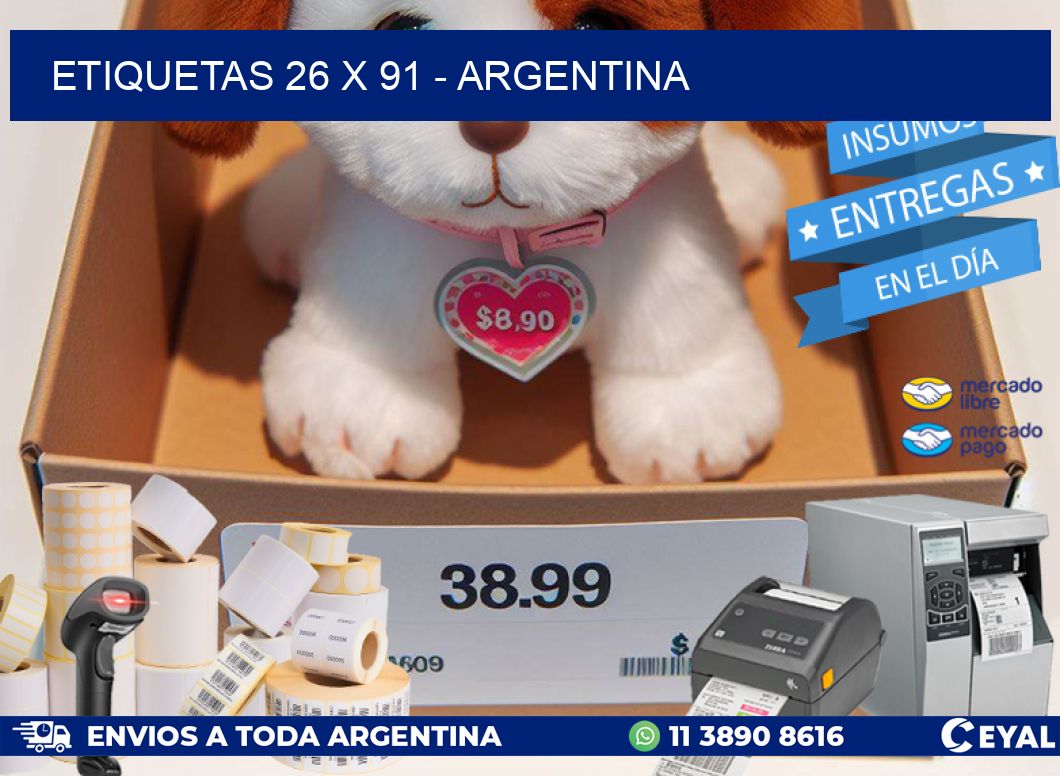 ETIQUETAS 26 x 91 - ARGENTINA