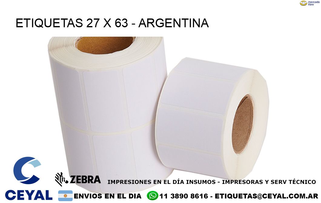 ETIQUETAS 27 x 63 - ARGENTINA