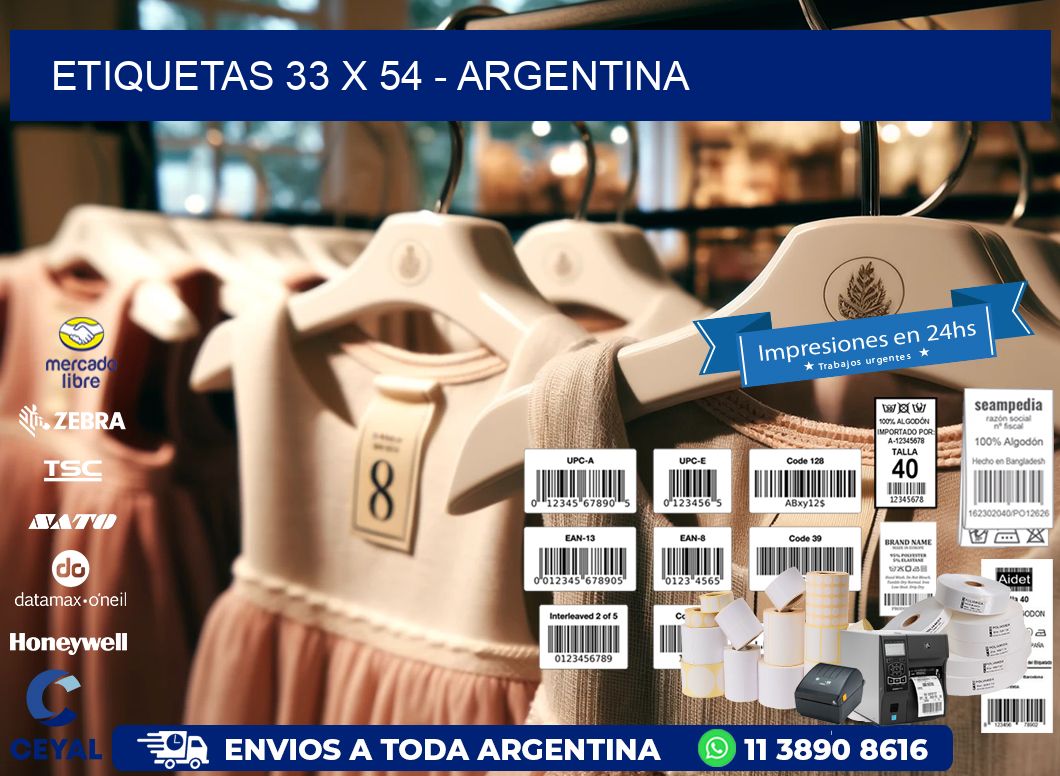 ETIQUETAS 33 x 54 - ARGENTINA