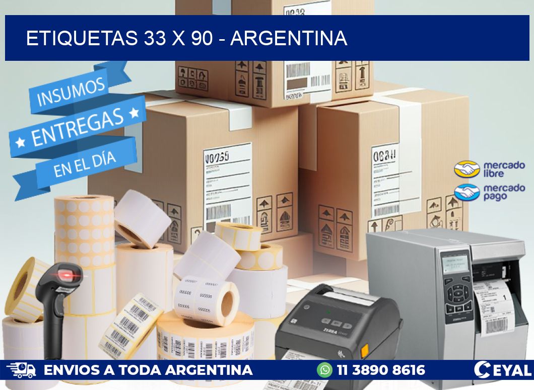 ETIQUETAS 33 x 90 - ARGENTINA