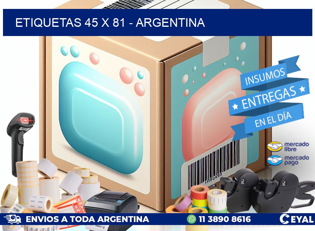 ETIQUETAS 45 x 81 - ARGENTINA