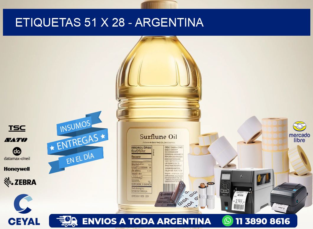 ETIQUETAS 51 x 28 - ARGENTINA