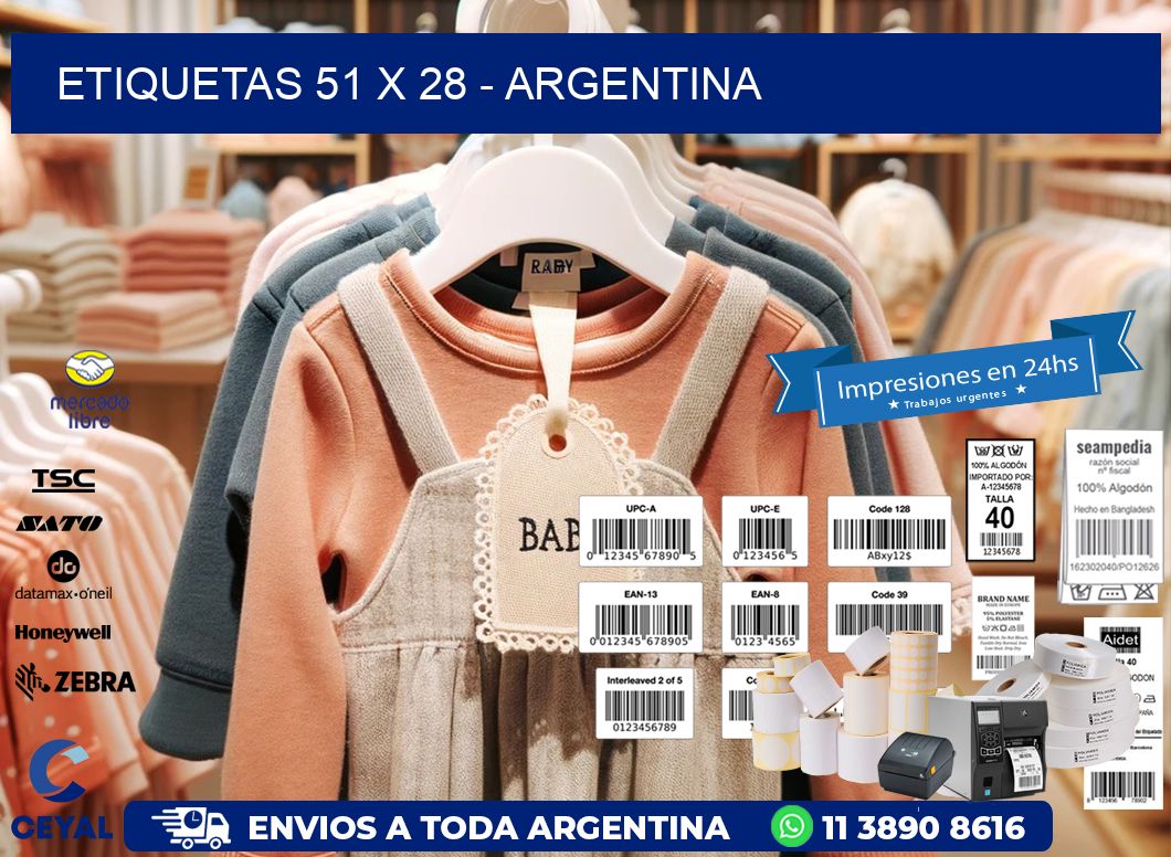 ETIQUETAS 51 x 28 - ARGENTINA