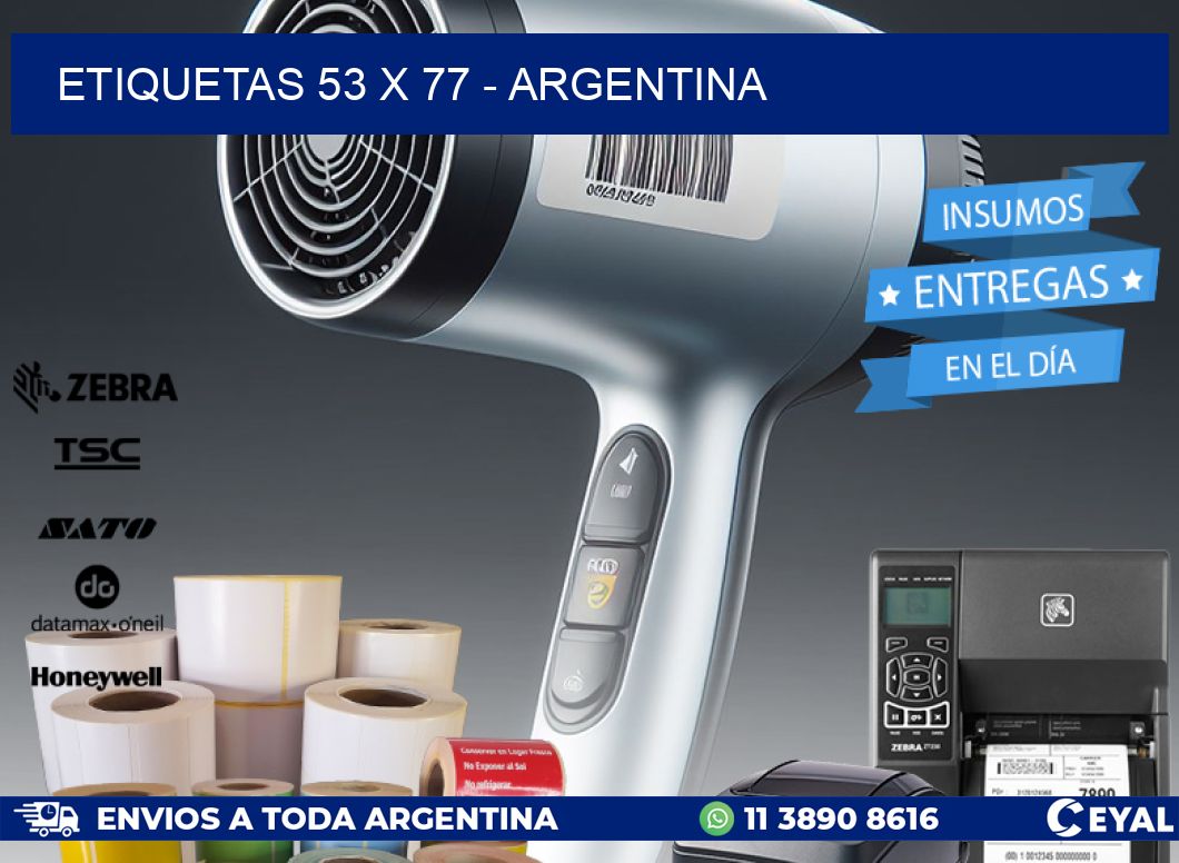 ETIQUETAS 53 x 77 - ARGENTINA
