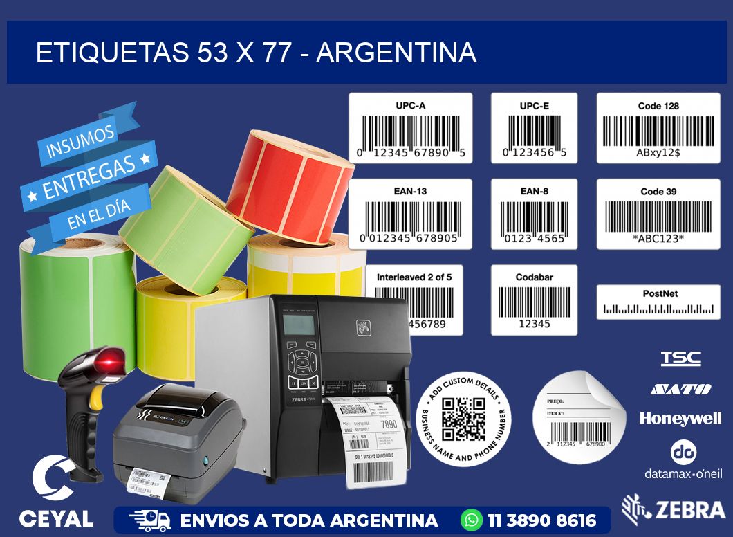 ETIQUETAS 53 x 77 - ARGENTINA
