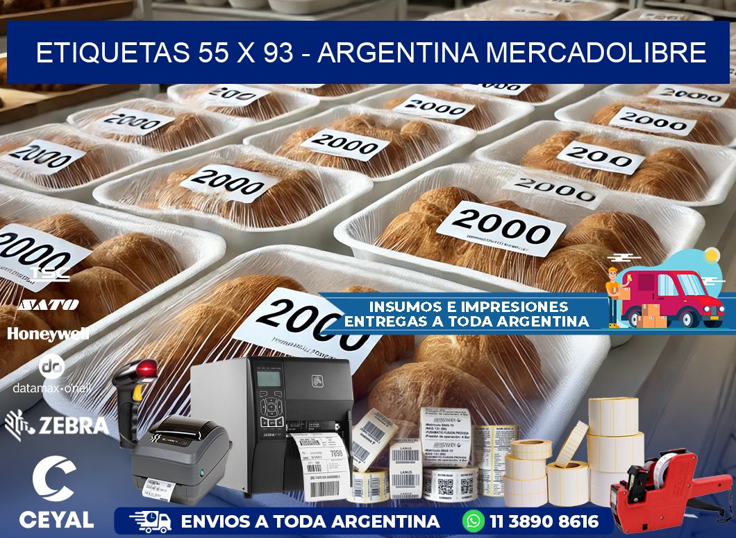 ETIQUETAS 55 x 93 - ARGENTINA MERCADOLIBRE