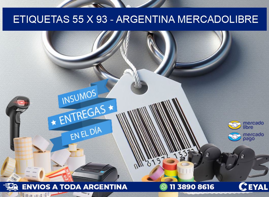 ETIQUETAS 55 x 93 - ARGENTINA MERCADOLIBRE