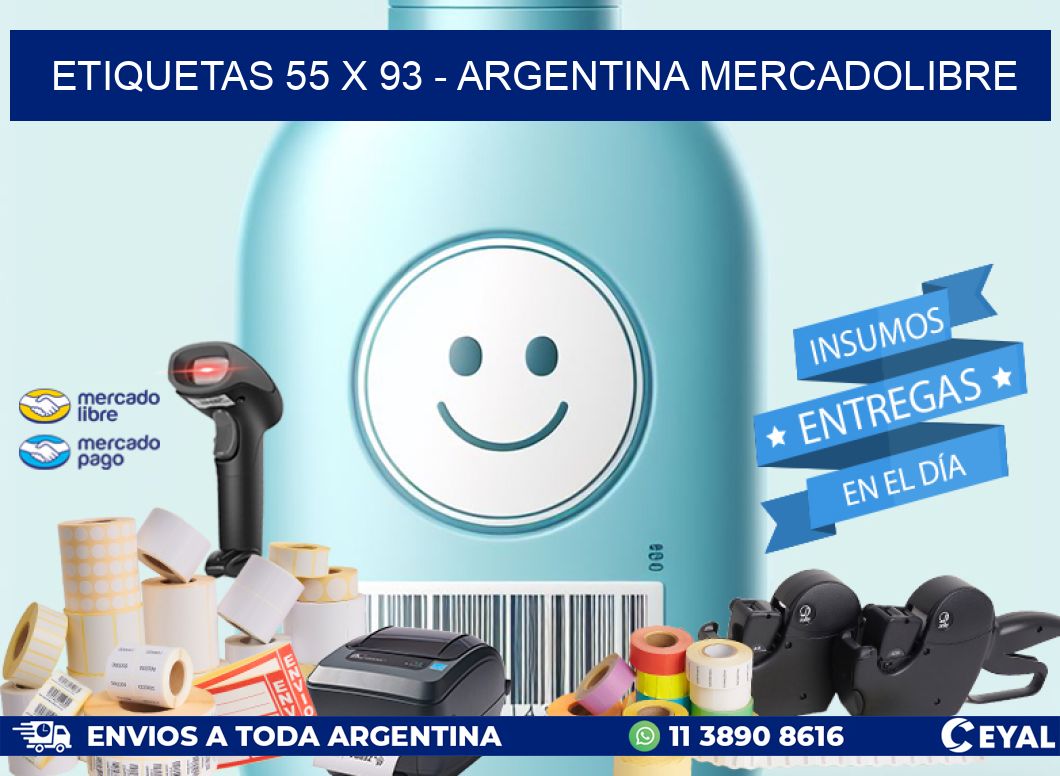 ETIQUETAS 55 x 93 - ARGENTINA MERCADOLIBRE