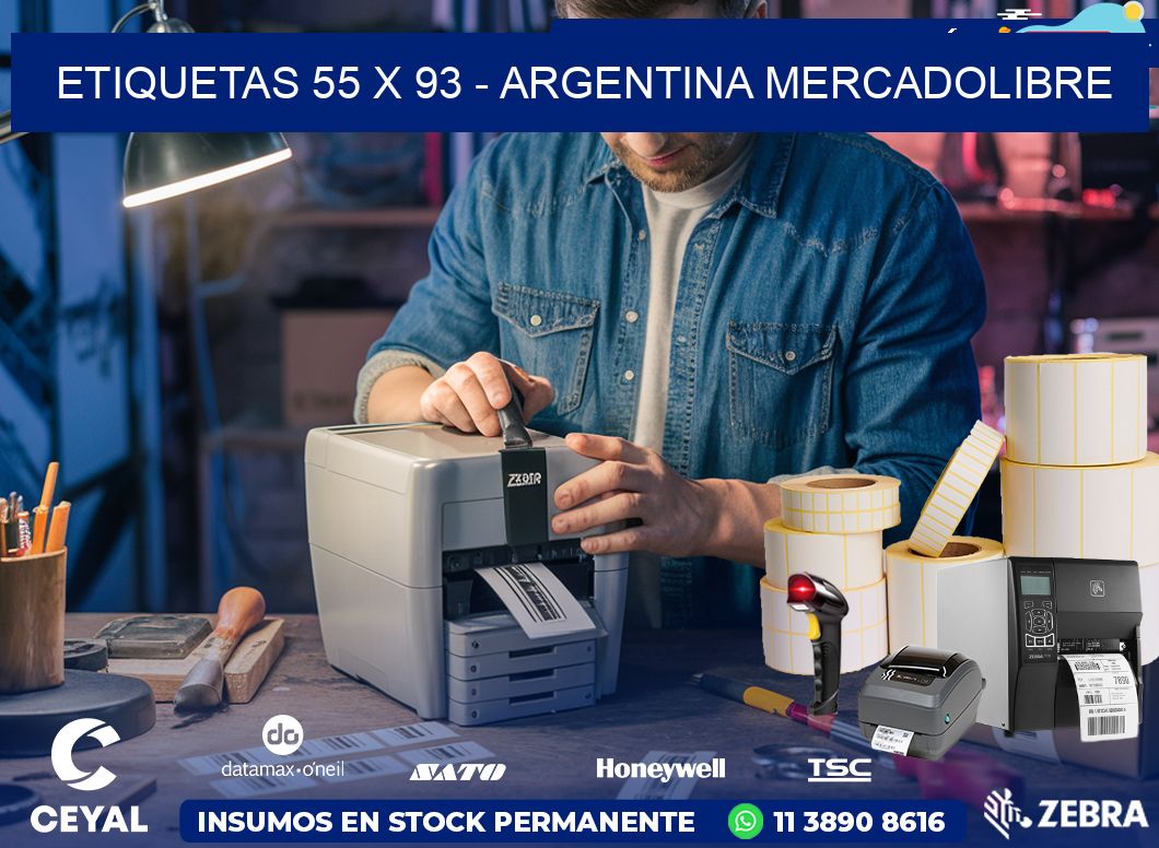 ETIQUETAS 55 x 93 - ARGENTINA MERCADOLIBRE