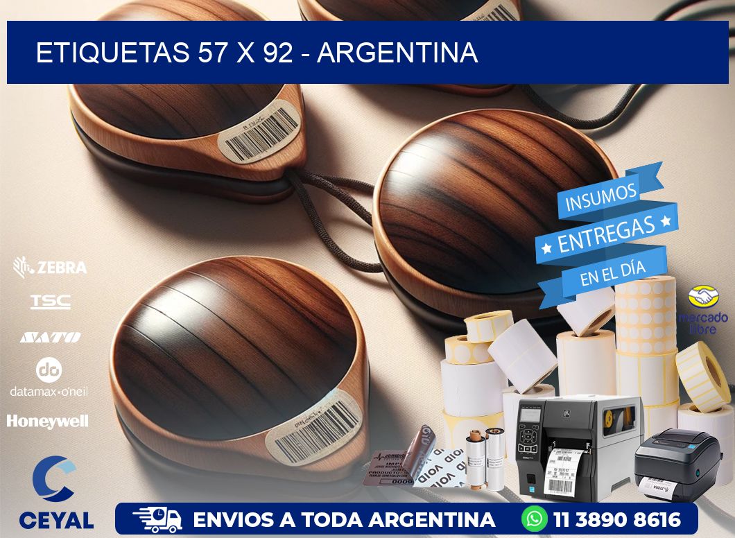 ETIQUETAS 57 x 92 - ARGENTINA