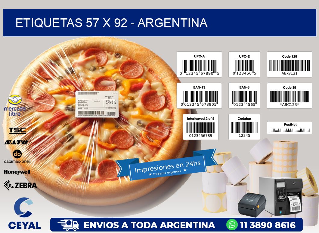 ETIQUETAS 57 x 92 - ARGENTINA