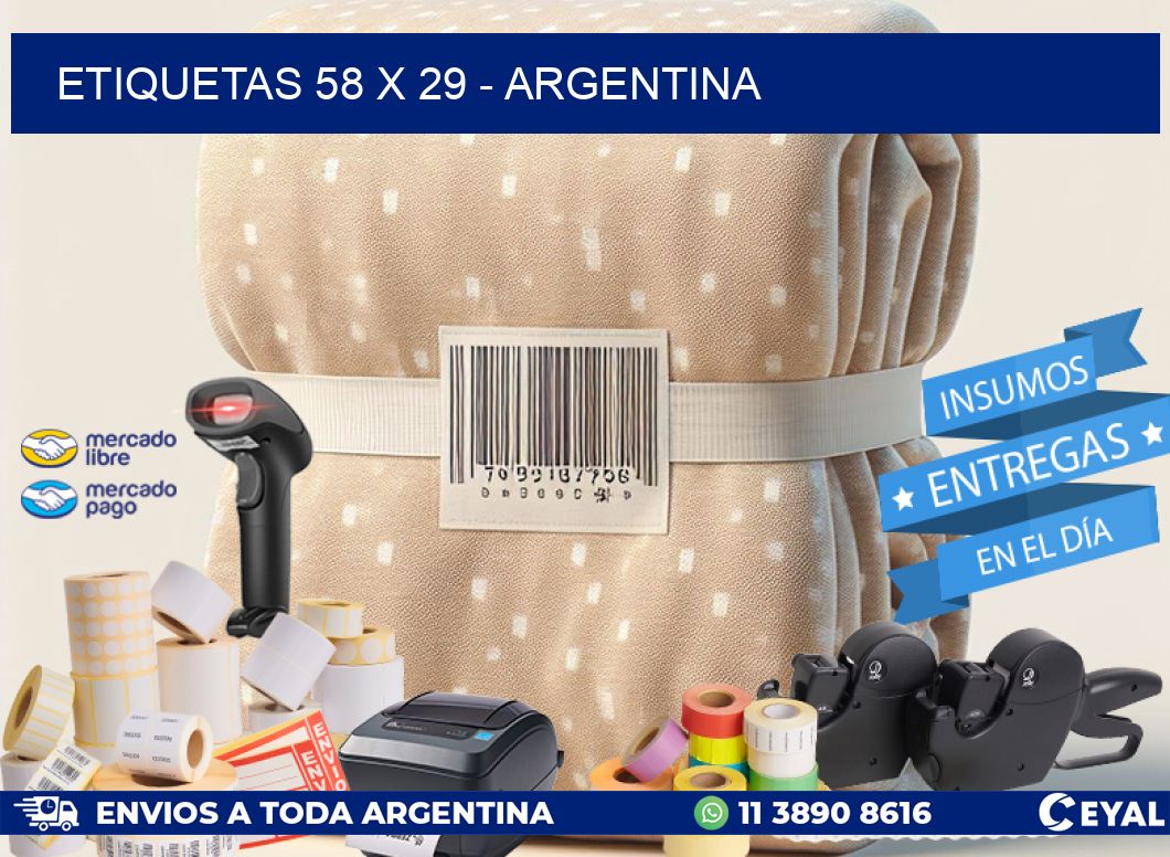 ETIQUETAS 58 x 29 - ARGENTINA