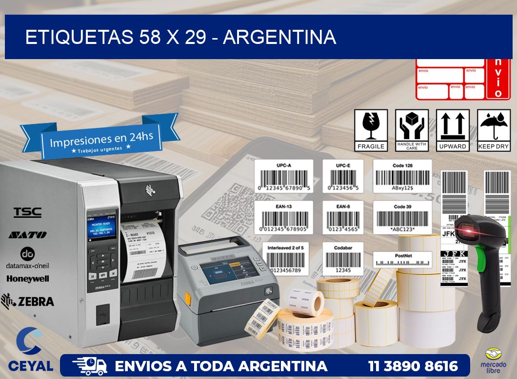 ETIQUETAS 58 x 29 - ARGENTINA