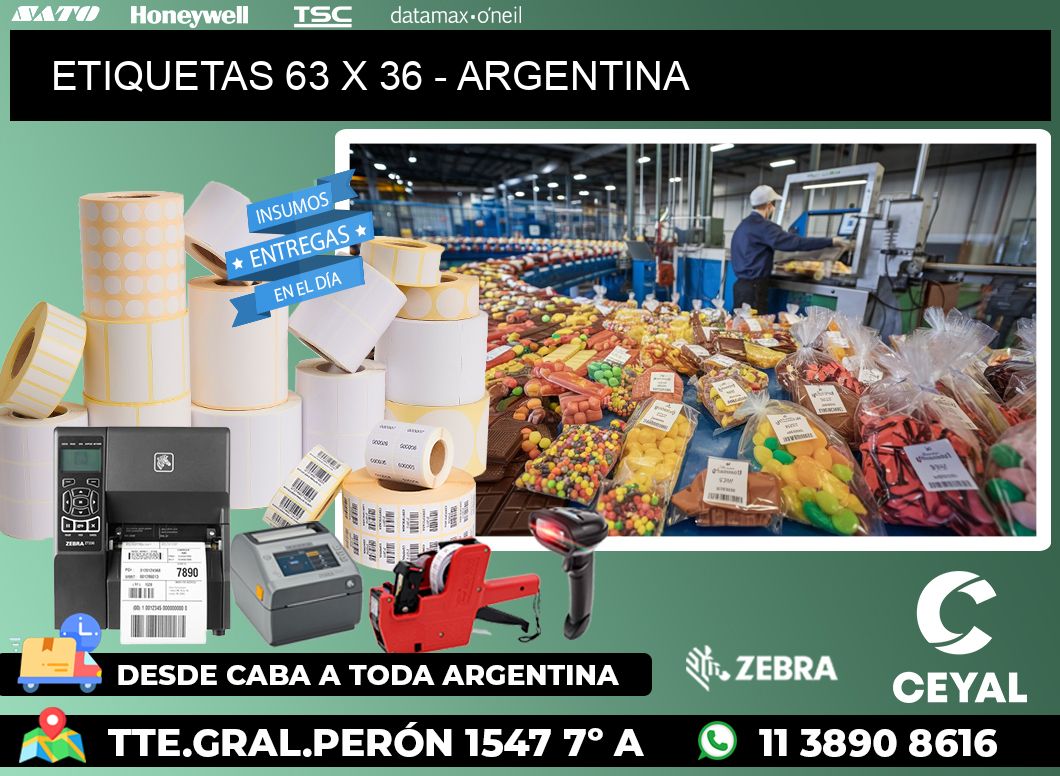 ETIQUETAS 63 x 36 - ARGENTINA