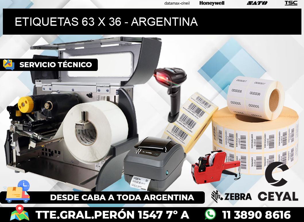 ETIQUETAS 63 x 36 - ARGENTINA