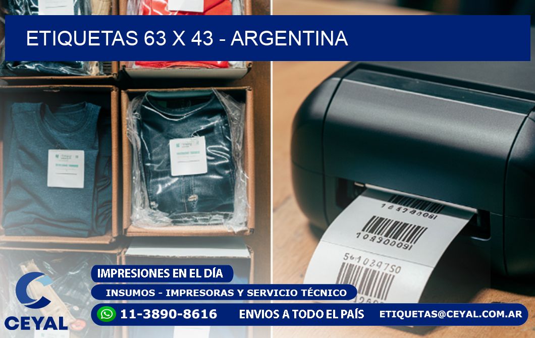 ETIQUETAS 63 x 43 - ARGENTINA