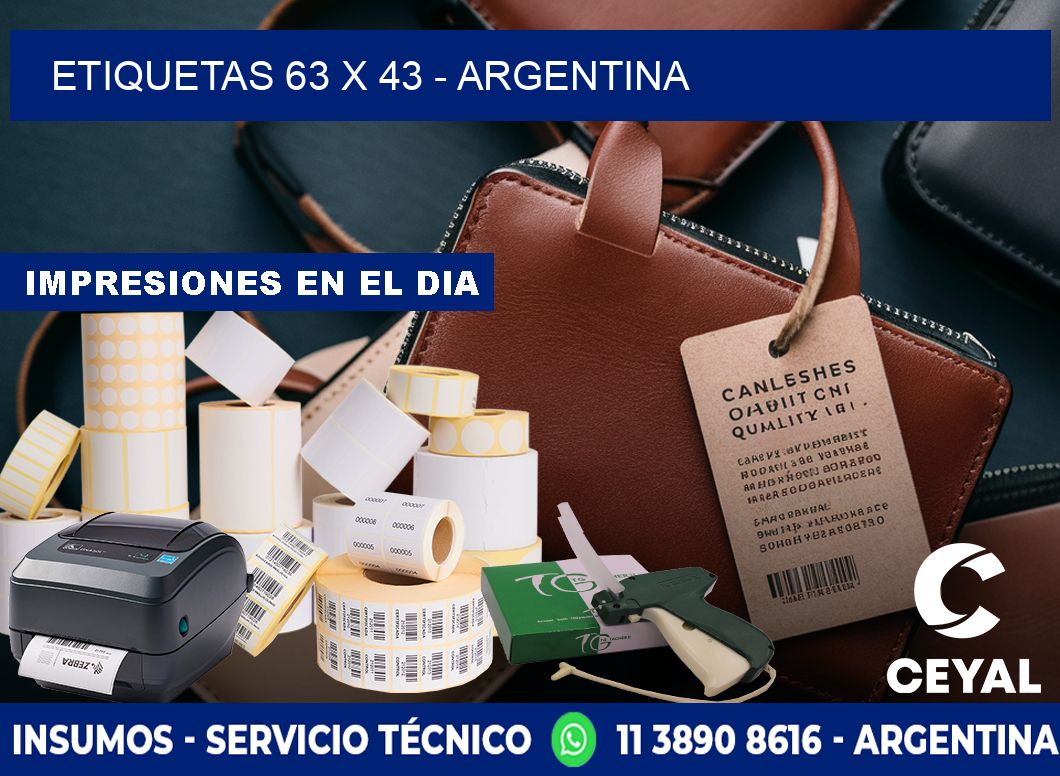 ETIQUETAS 63 x 43 - ARGENTINA