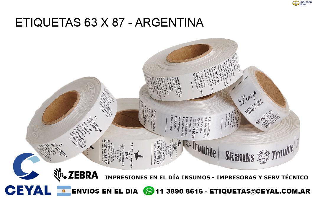 ETIQUETAS 63 x 87 - ARGENTINA