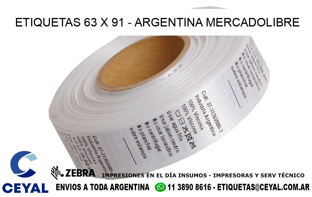 ETIQUETAS 63 x 91 - ARGENTINA MERCADOLIBRE