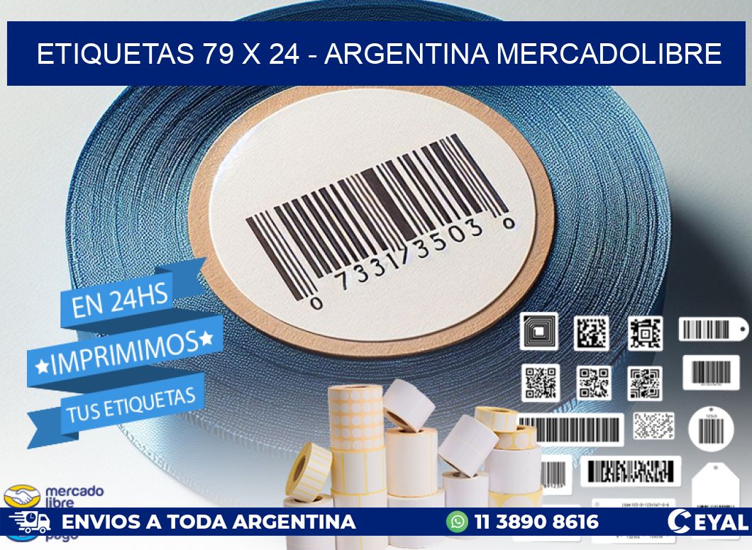 ETIQUETAS 79 x 24 - ARGENTINA MERCADOLIBRE