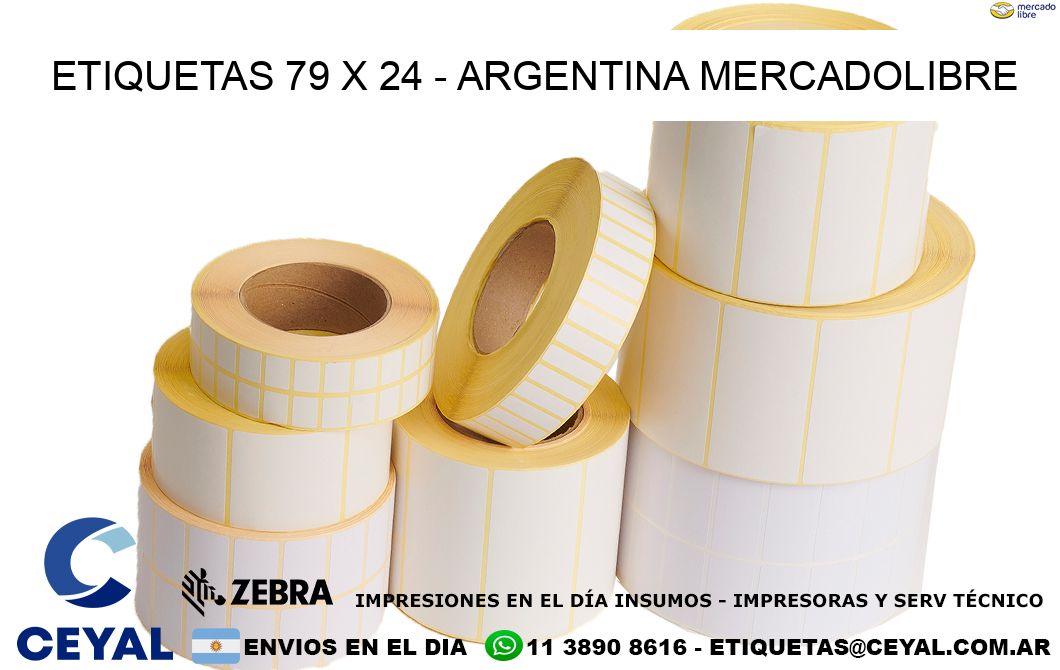 ETIQUETAS 79 x 24 - ARGENTINA MERCADOLIBRE