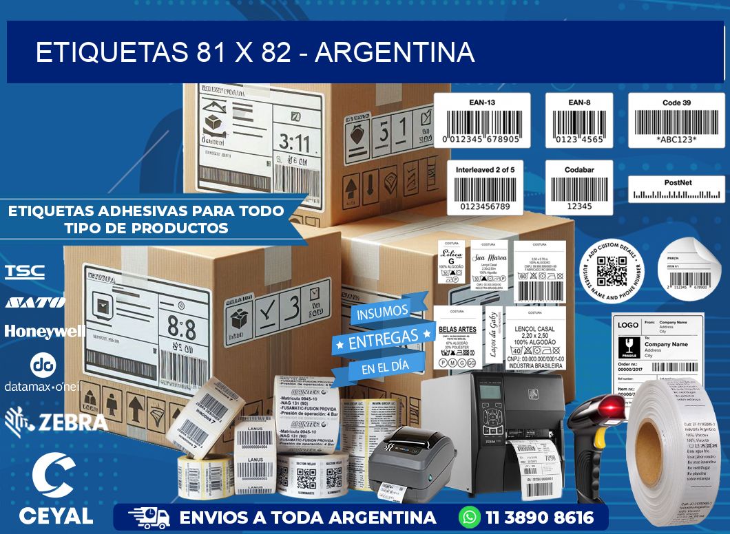 ETIQUETAS 81 x 82 - ARGENTINA