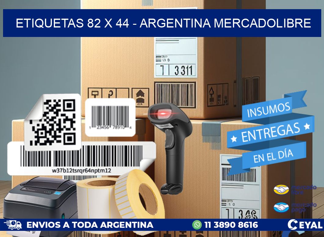 ETIQUETAS 82 x 44 - ARGENTINA MERCADOLIBRE