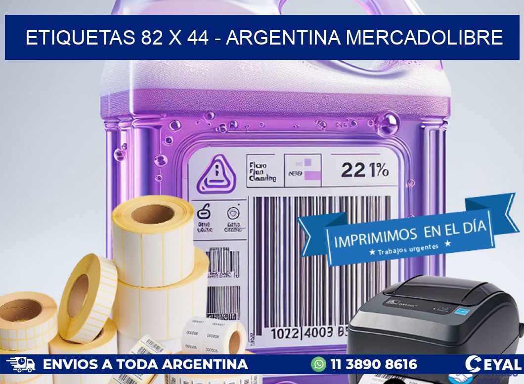 ETIQUETAS 82 x 44 - ARGENTINA MERCADOLIBRE