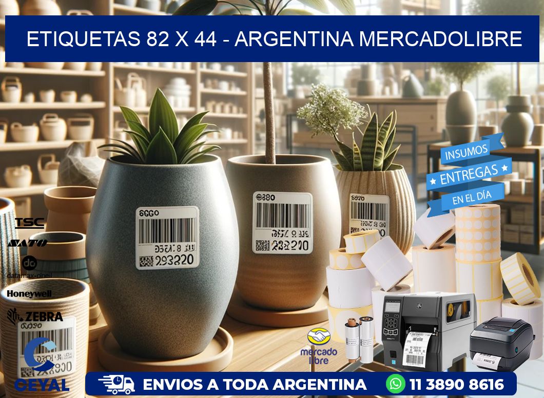 ETIQUETAS 82 x 44 - ARGENTINA MERCADOLIBRE