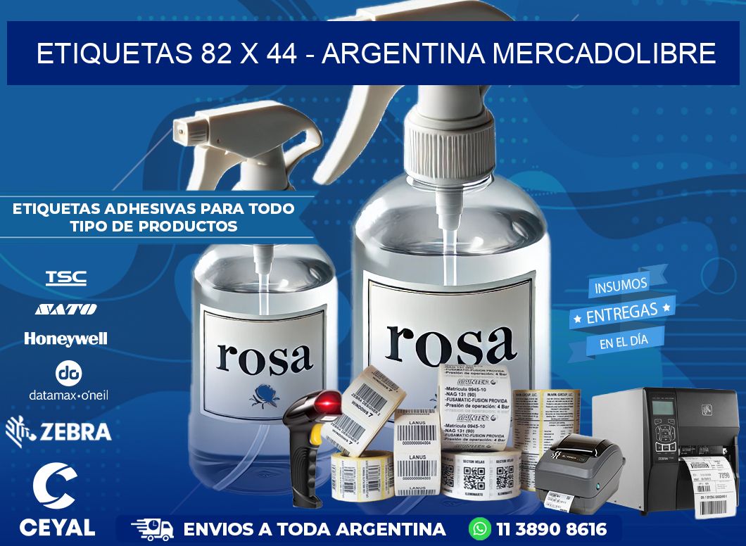 ETIQUETAS 82 x 44 – ARGENTINA MERCADOLIBRE