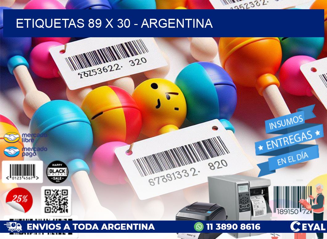 ETIQUETAS 89 x 30 - ARGENTINA