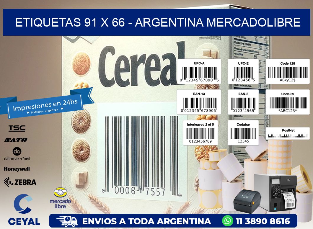 ETIQUETAS 91 x 66 - ARGENTINA MERCADOLIBRE