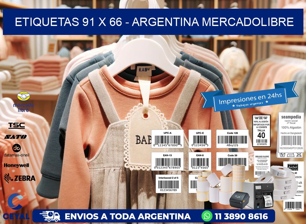 ETIQUETAS 91 x 66 - ARGENTINA MERCADOLIBRE