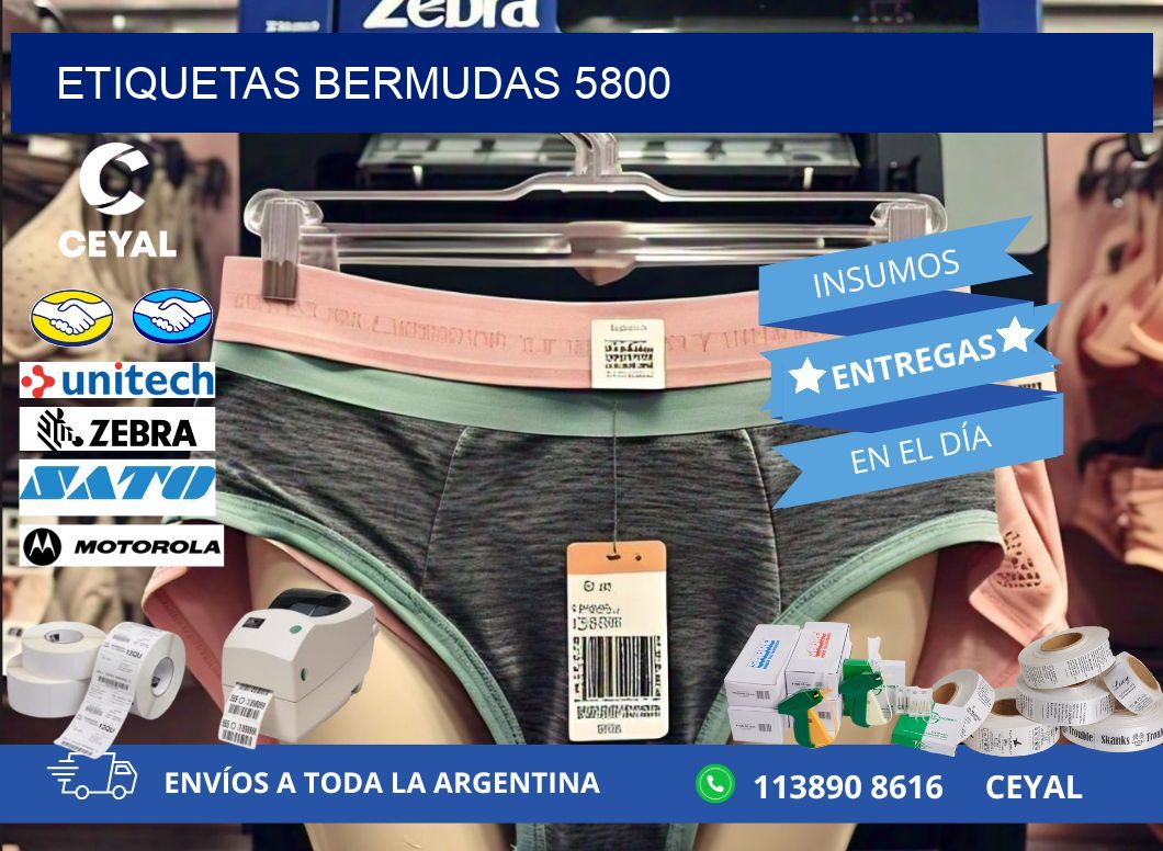 ETIQUETAS BERMUDAS 5800