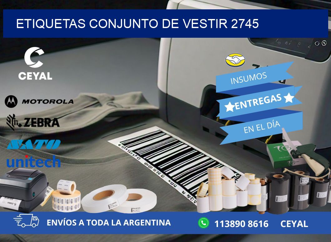 ETIQUETAS CONJUNTO DE VESTIR 2745