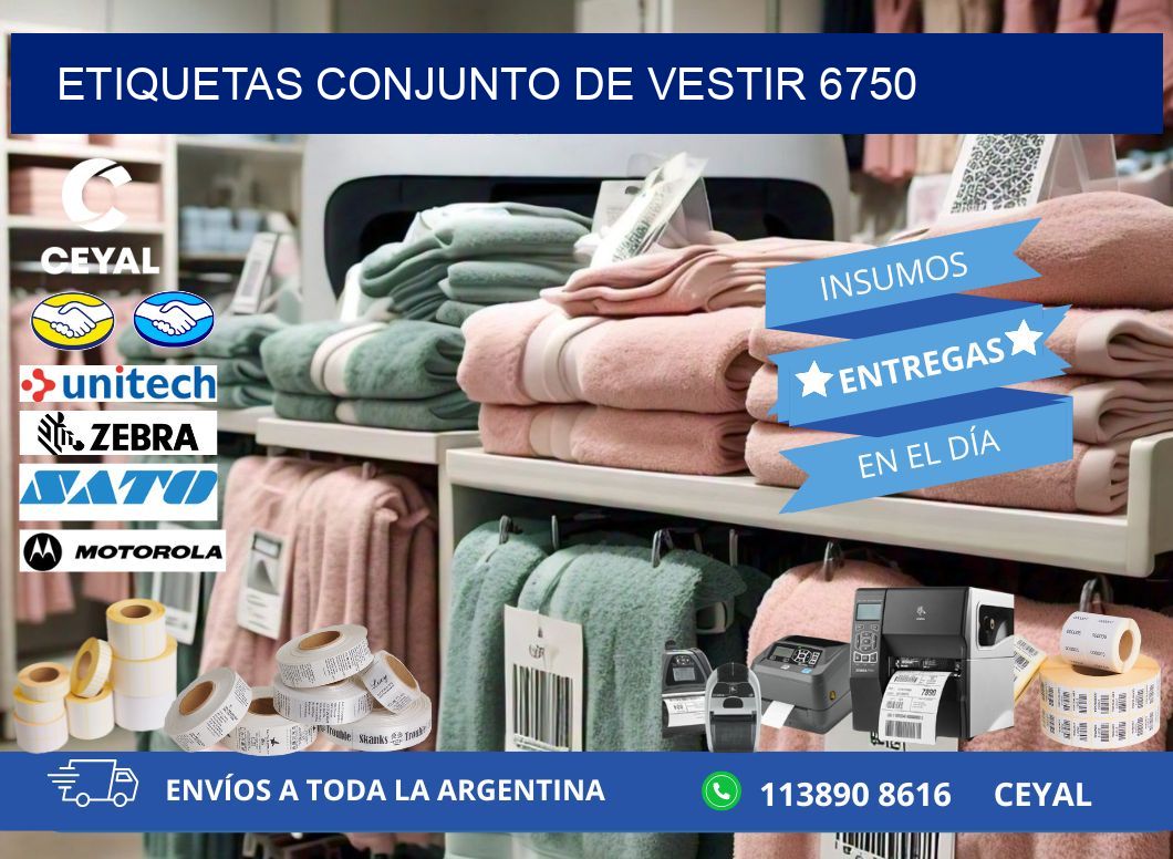 ETIQUETAS CONJUNTO DE VESTIR 6750