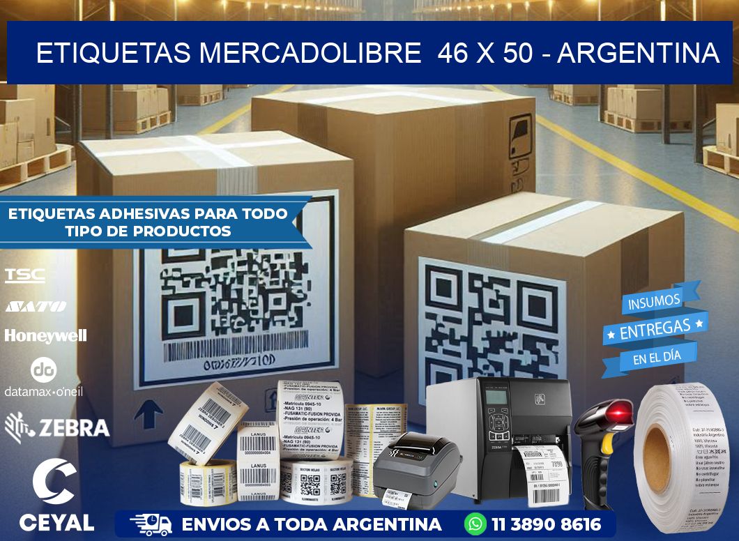 ETIQUETAS MERCADOLIBRE 46 x 50 - ARGENTINA